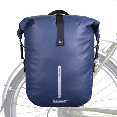 Rhinowalk Bicycle Pannier Bag, Rear Bag, Side Bag, Motorcycle Bag, Waterproof, Large Capacity, Lightweight, Storage Capacity (Navy)