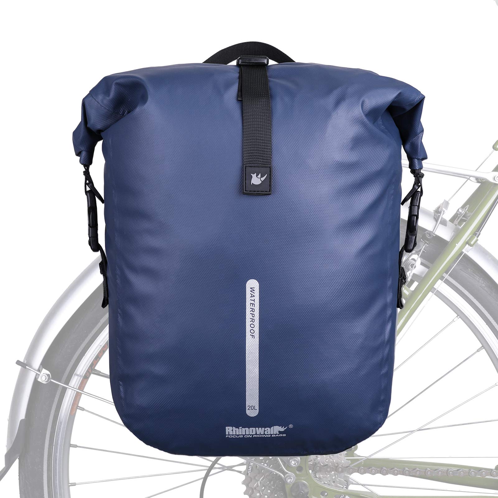 

Rhinowalk Bicycle Pannier Bags, Rear Bags, Side Bags, Waterproof, Large Capacity, Lightweight, and Storage Capacity (Navy)
