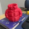 3D Printed Puffer Jacket Pen Holder Gradient Color Abstract Desktop Organizer For Students Home Office Classroom Novelty Gift