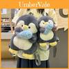 Cartoon Penguin Plush Backpack For Girls With Soft Faux Fur And Zip Closure