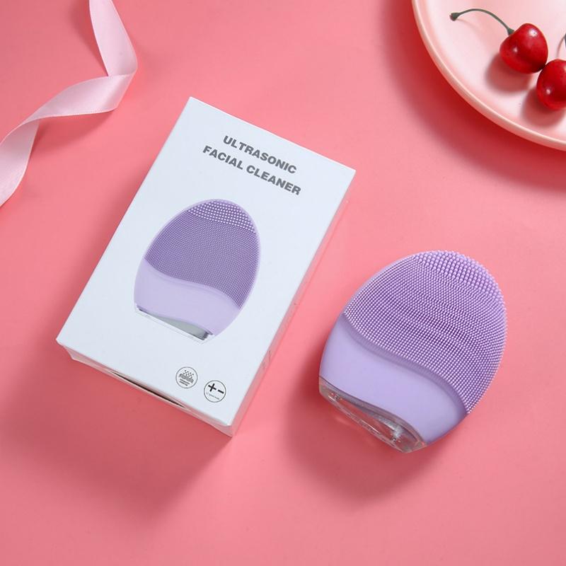 Elektrisk Rengöringsborste i Silikon för Ansiktet Porer Djup Rengöring Pormaskar Tvätt Sminkborttagare Skummande Borste Bärbar Skönhetsmassager