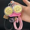 Gold Coin Princess Pendant: Cute 3D Cartoon Lanyard & Keychain Decoration