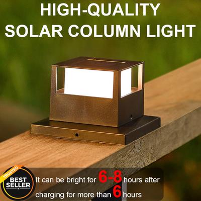 1-5Pcs Solar Post Light IP54 Waterproof Outdoor Lighting LED Column Lantern Patio Fence Pillar Lamp for Courtyard Decoration