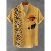 Camicia Estiva da Uomo a Maniche Corte con Stampa 3D, Camicia Casual da Uomo Street Hip-hop a Maniche Corte