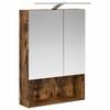 Bathroom Mirror Cabinet Smoked Oak 50 x 14.5 x 70 cm