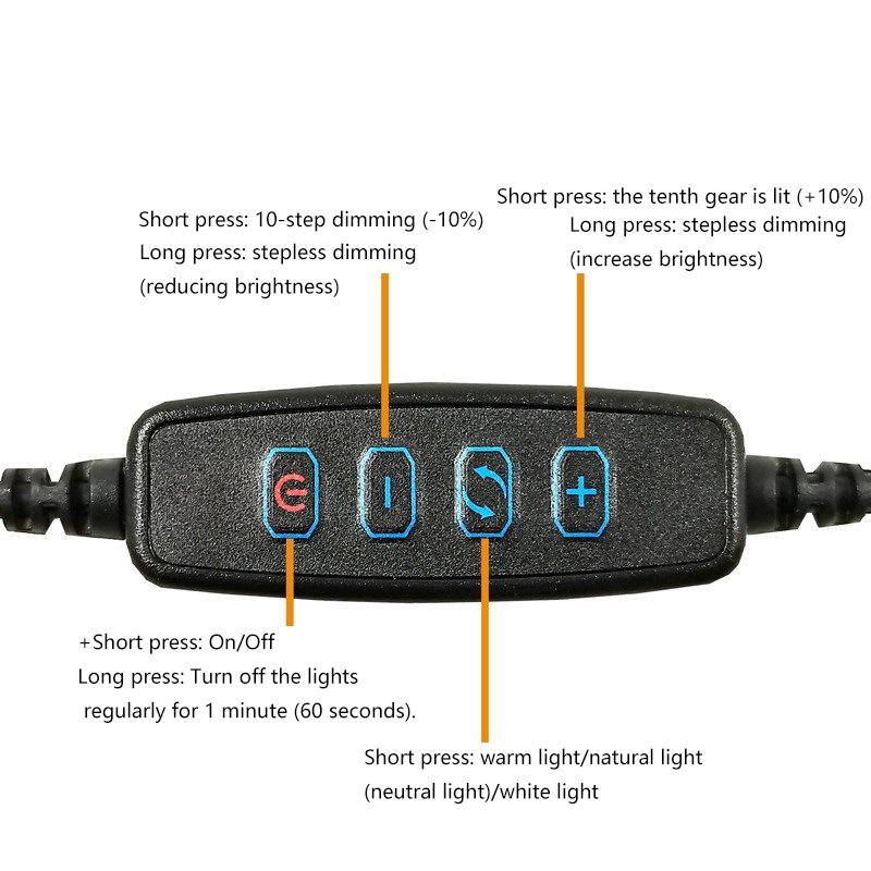 1Pc Usb Plug Dc5V Led Lights Online Switch Dimming Controller With 2Meter Cable 1W 3W 6W 10W Light Board