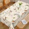 Vintage Flowers Birds  Butterfly Waterproof Tablecloth for Table Decor Washable Kitchen Dining Tablecloth Wedding Decorations