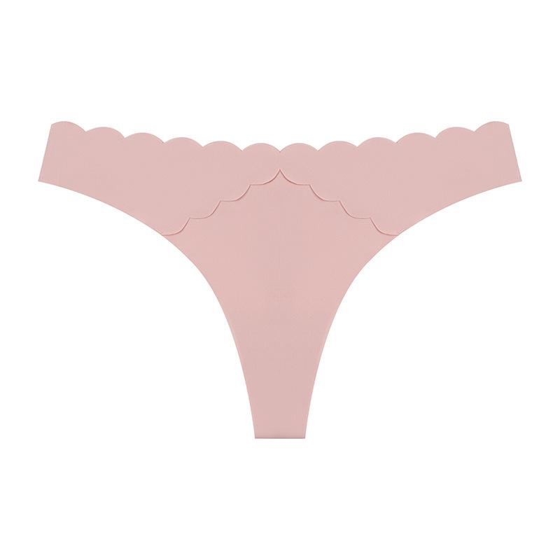 CINOON Women's Sexy Low Waist Thong Collection Ice Silk Seamless One Piece Wave Waist Snug Fit Styles Briefs