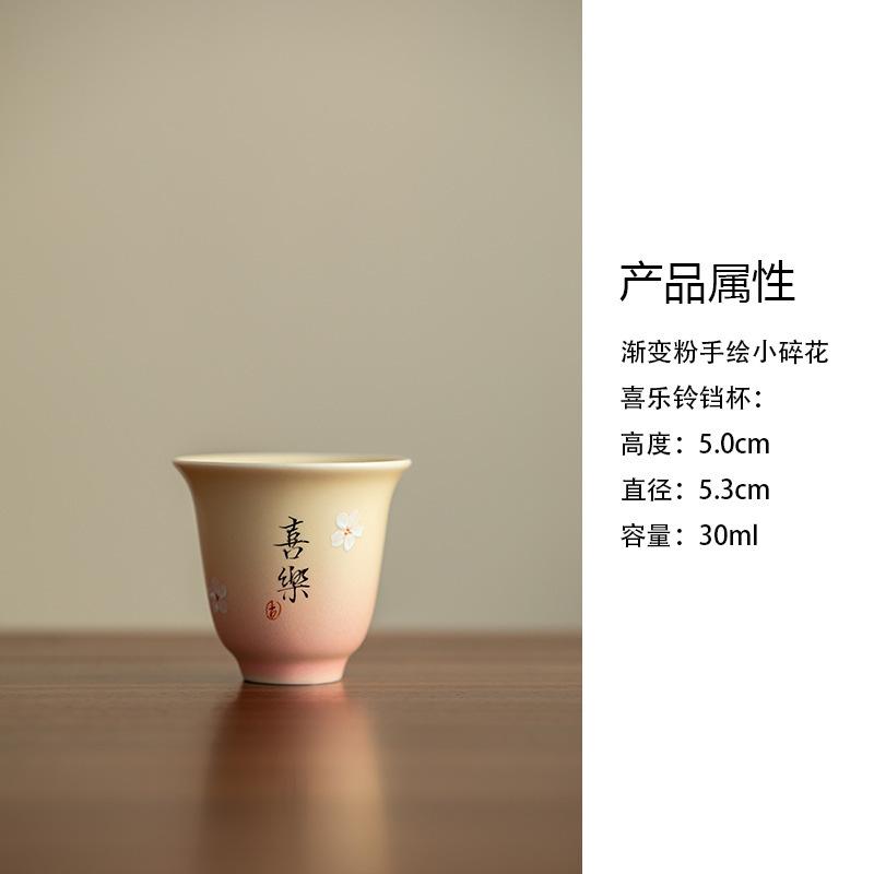 

2pc/lot Gradient Color Hand-painted Floral Fish Teacup Luxury Tea Bowl Mug Tea-tasting Fragrance Cup Jianzhan Master Cups 30ml