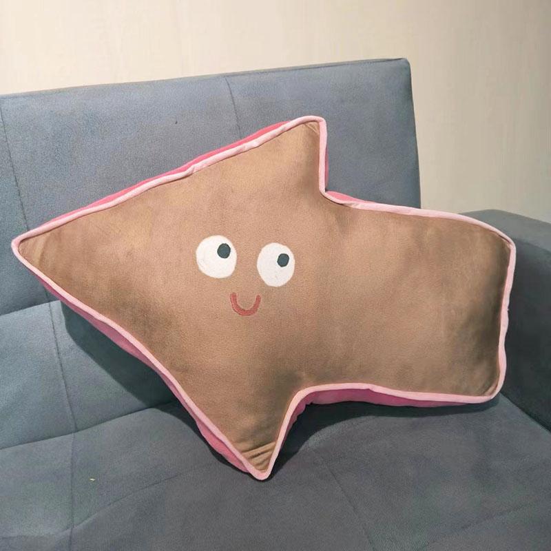 

55 см имитация цвета выражение стрелка плюшевая подушка креативная мягкая игрушка знак мягкая подушка кукла дети забавный подарок комната диван декор 55cm коричневый