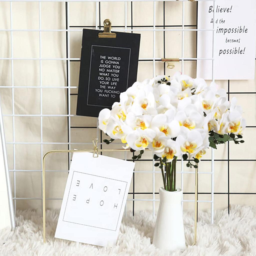 6 sztuk orchidea Phalaenopsis sztuczny kwiat 61cm sztuczna orchidea prawdziwy dotyk lateksowe sztuczne storczyki sztuczna orchidea fałszywa orchidea dla Home Office dekoracje ślubne