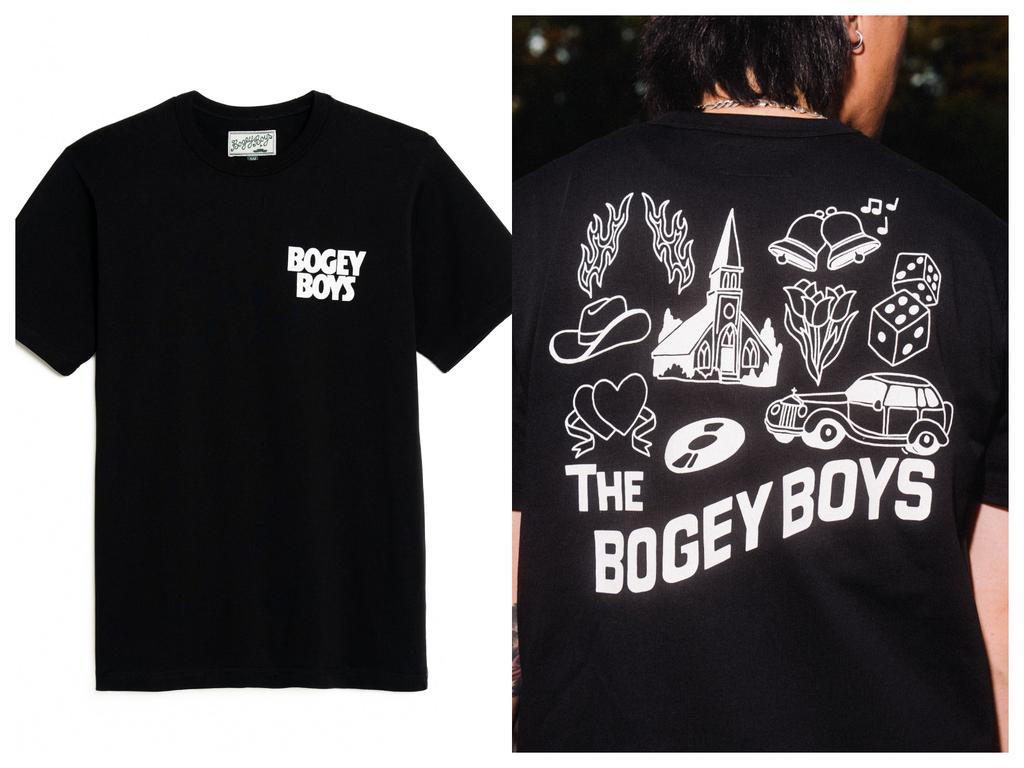New Printed Tees The Bogey Boys T-Shirt Fashion Short-sleeved High Street Casual Loose Streetwear Men's and Women's Trend Tops