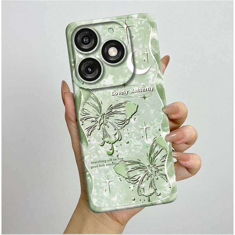 For Itel A50 A667L Casing Pretty Butterfly Flowers Soft Silicone TPU Shockproof Cover For Itel A50 A 50 ITELA50 2024 Phone Case