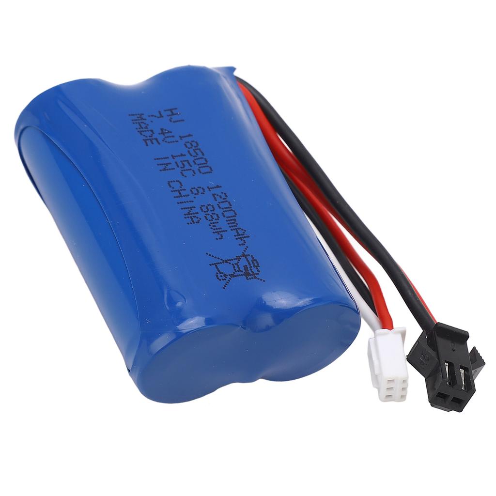 7.4V 1200mAh RC LiPo Battery 8.88Wh Remote Control Car Lithium Battery With SM 2P Plug for RC Crawler Cars