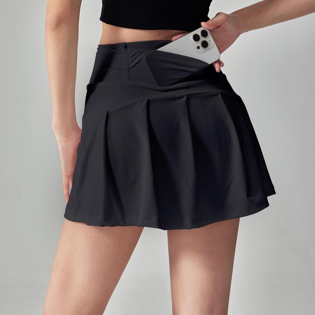 Women's Dopamine Summer Sports Set: Quick-Drying Vest & Anti-Exposure Skirt for Badminton, Tennis, and Running