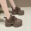 7.5CM Heels Autumn Chunky Sneakers for Women 2024 New Casual Walking Platform Sports Shoes Woman Thick Bottom Dad Shoes Ladies