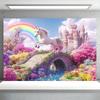 One fairy tale castle rainbow unicorn photography background vinyl home wall decoration banner
