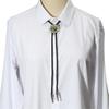 Western Bolo Tie Necklace with Black Cord and Metal Pendant, 31.89in Neckwear Accent for Daily Shirt Styling and Wear