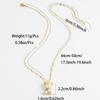 Little Bear Embracing Colorful Zircon Women's Party Stainless Steel Plated 18K Gold Hypoallergenic Jewelry Pendant Necklace