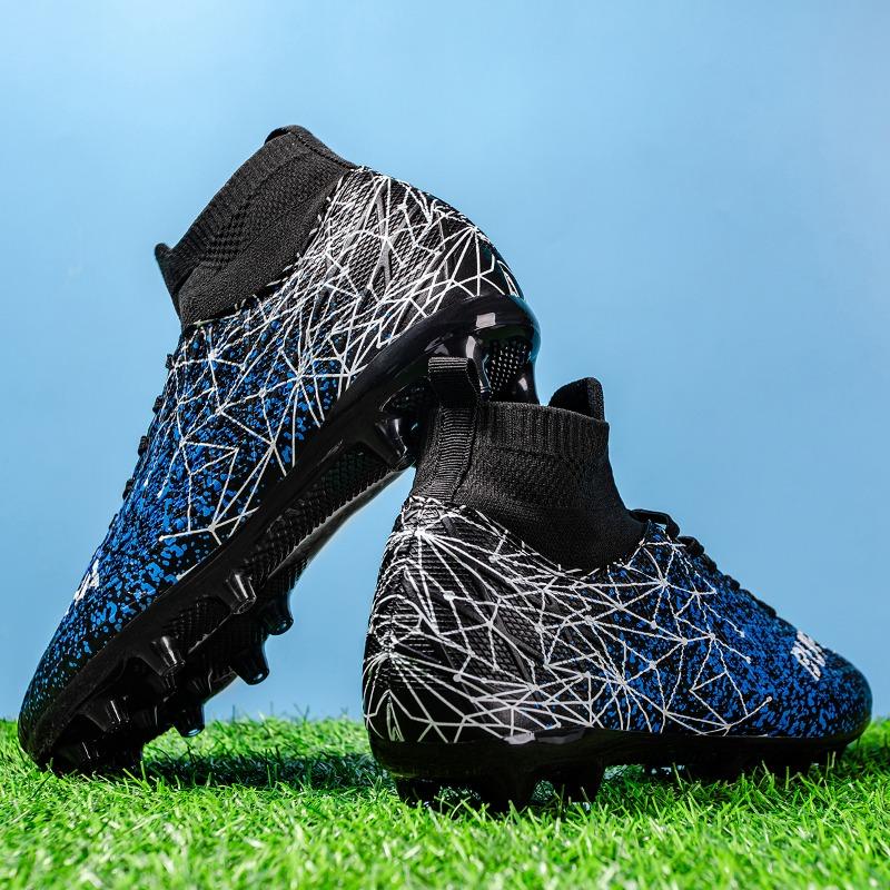 Unisex High-Top Fußballschuhe Bunt Outdoor Langstollen Sportschuhe Große Größe Jugend Sport Kinder Fußballschuhe