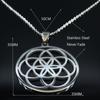 Collana Mandala Fiore della Vita in Acciaio Inossidabile per Donne Uomini Geometria Sacra Seme della Vita Talismano Collana Gioielli joyas