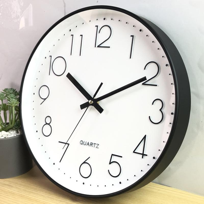 1Pc Clock Wall Clock Living Room Clock Wall Watch Quartz Clock Wall-mounted Creative Silent Watch Wall Clock