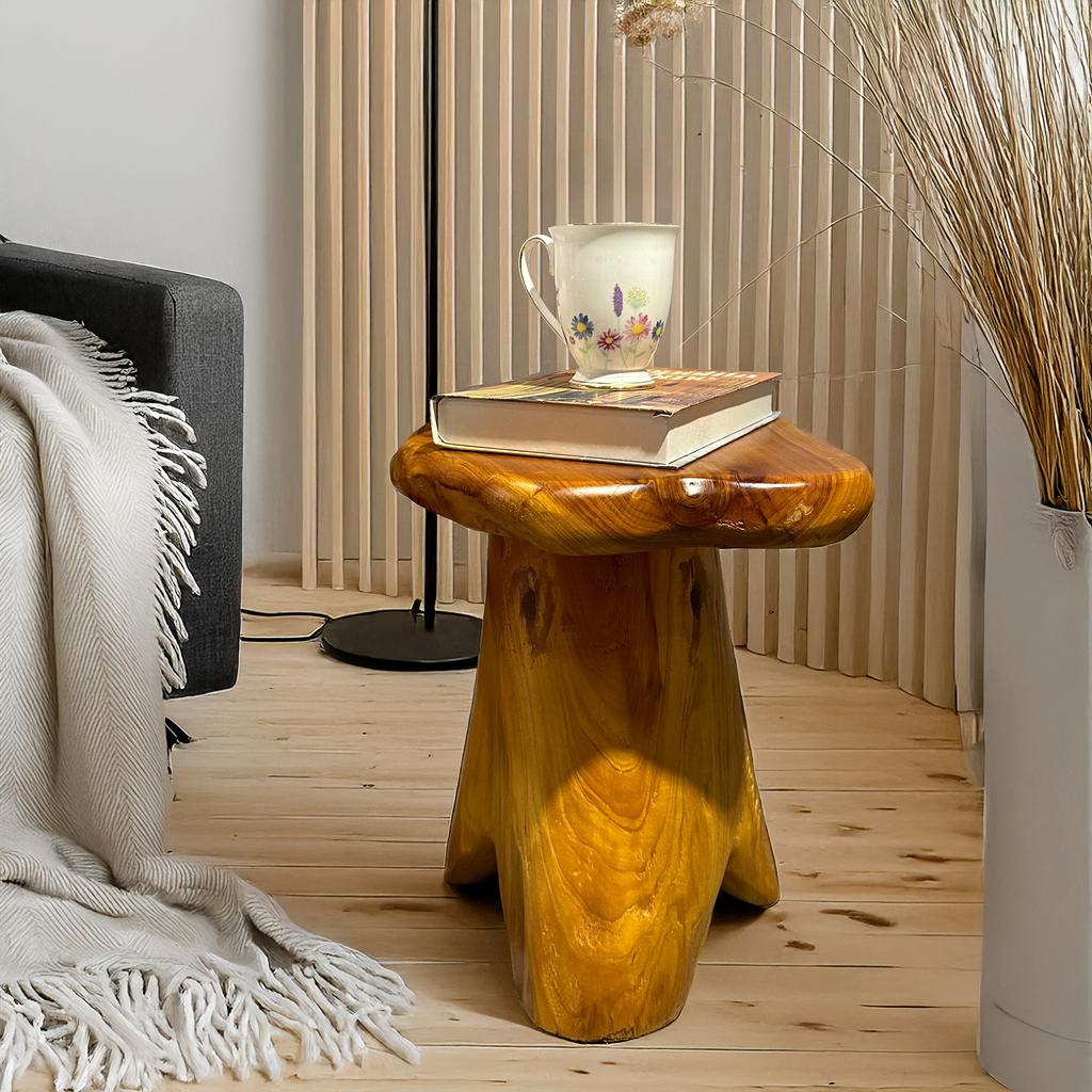 Coffee Table made of Solid Fir, Fir Flower Stand, Solid Wood Footstool, Irregular Shape