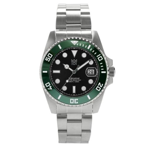 HYAKUICHI 101 No.1Z Diver's Watch, 20 ATM Water Resistant, Ceramic Bezel (Green-Black)