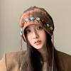 American Tie-dye Beaded Stacking Hat Autumn and Winter New Hat Women's Hat Windproof Hat