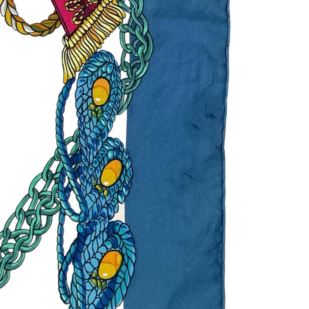 HERMES Carre 90 Le Timbalier Timpanist scarf multicolor Women used