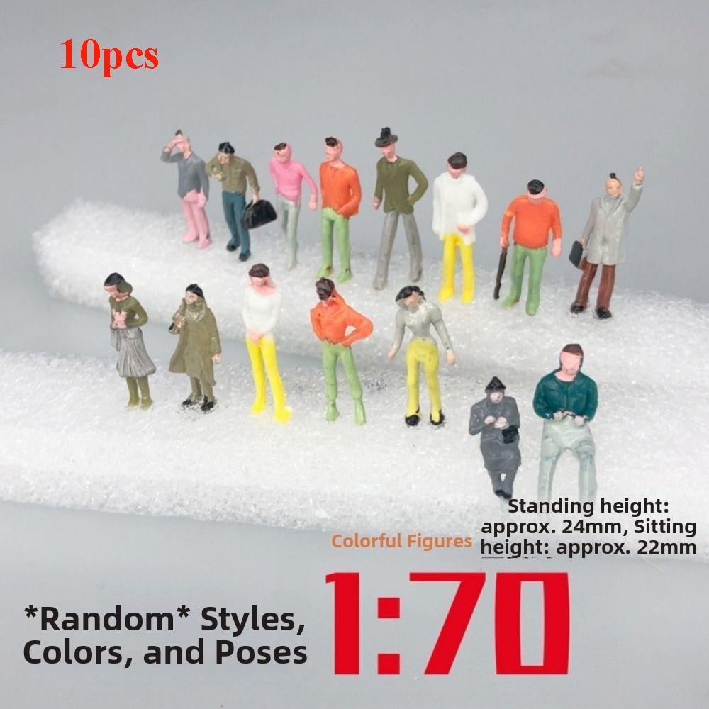 

10/50pcs Mixed Color Figures Passengers Multistyles Standing People New Model Building People 1:70 10pcs