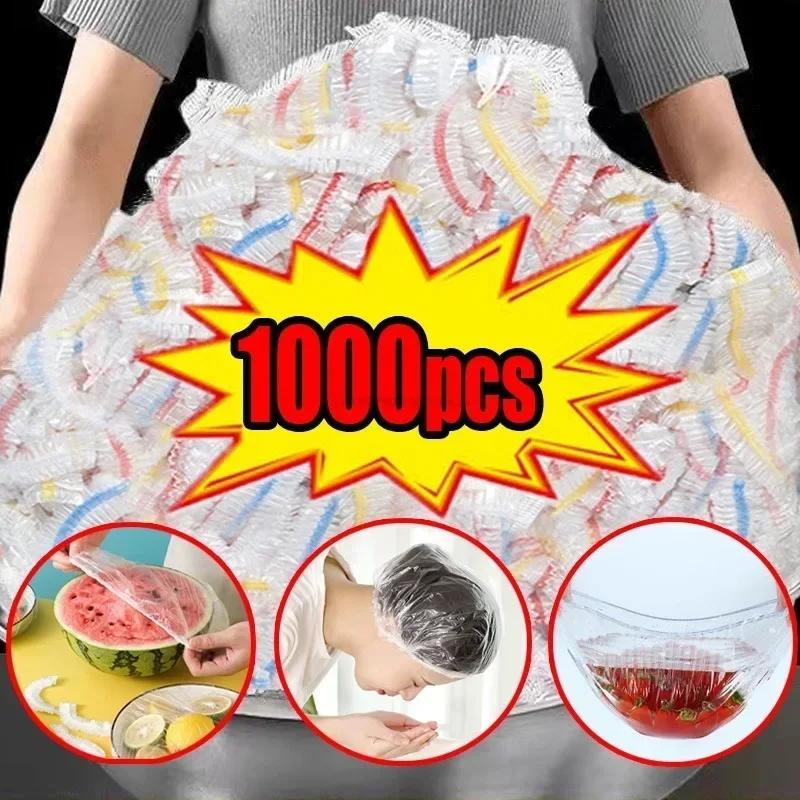 Bunte Einweg-Lebensmittelabdeckung Staub Lebensmittelqualität Frischhalte-Deckel Elastische Plastikfolie Duschhaube Obst-Lebensmittelabdeckung Frischhaltebeutel