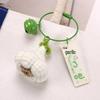 Woven Garlic Scallion Cabbage Pendant Keychain – Creative and Exquisite Gift for Students and Besties