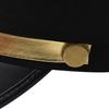Cotton Sailor Cap Gold Band Flat Top Beret Vintage Captain Hat  For Men Women