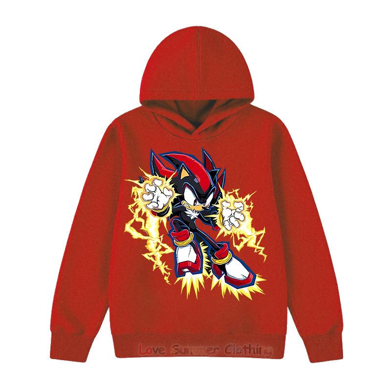 Shadow Casual Pullover Hoodie for Boys Age 4-14 Big Kids Sweatshirt Graphic Hedgehog HD Print Boys Pullover Unisex Girls Fall Hoodie Polyester