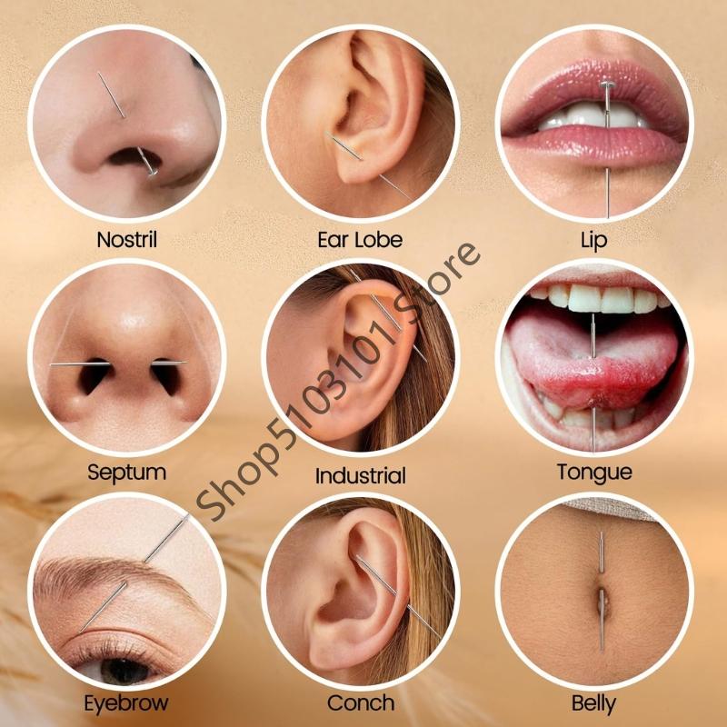 Taper Insertion Pin Tool Internal Thread Piercing For Tragus Lip Nose Piercing Stretching Tool Jeweler's Pick Up Tool