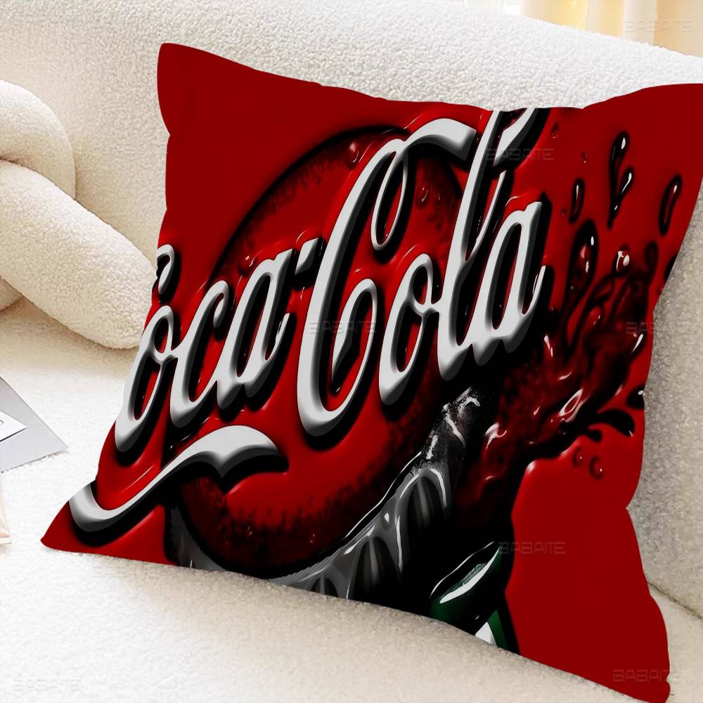 C-COCA-COLAS Pillowcase toon Gift Cushion Cover Bedroom Home Sofa Chair Seat Decor pillow case