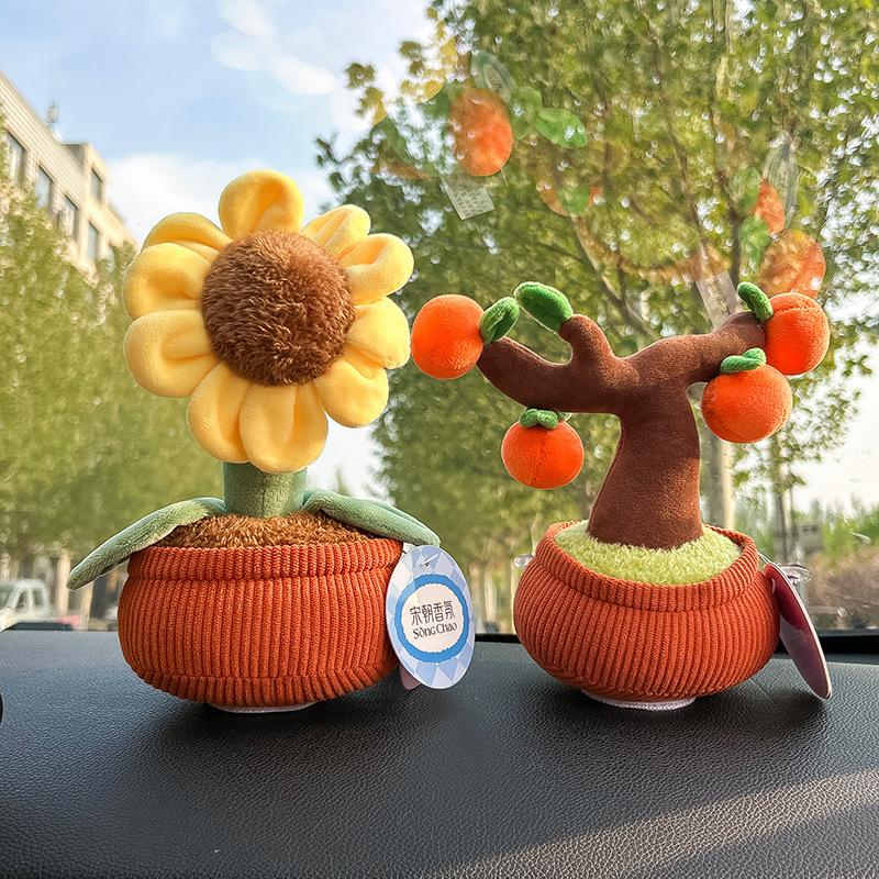 New Car Aromatherapy Potted Plush Toy Home Succulent Green Plant Ornament Plush Toy Grab Machine Gift Exchange
