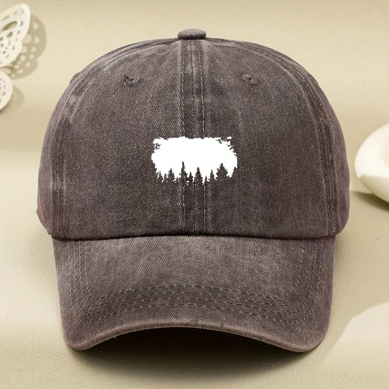 Forest printed baseball cap for men and women,adjustable retro foreign trade cap suitable for outdoor leisure and sun protection
