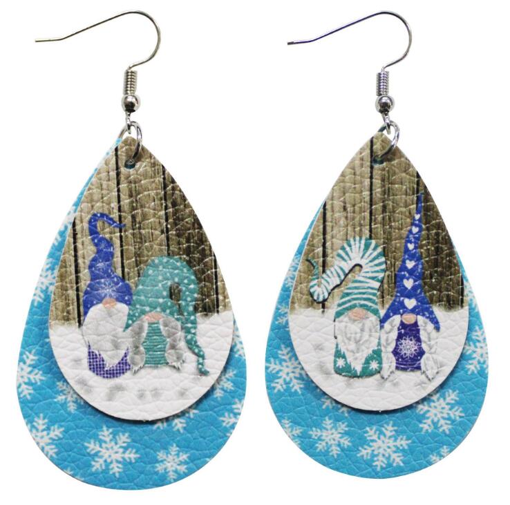 2025 New Fashion Women Christmas Santa Claus Snowman Drop Shaped Earrings Women Cute Christmas Party Earrings Jewelry Gifts