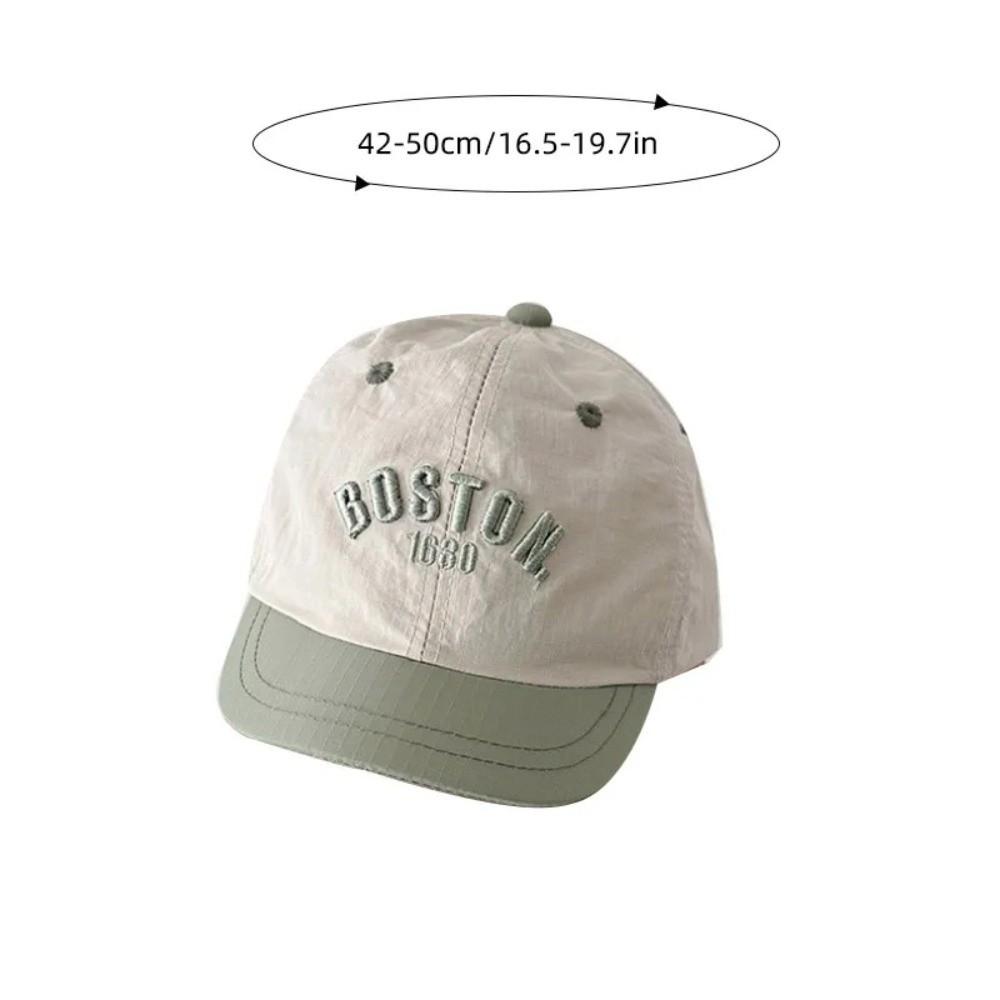 Letter Embroidered Duck Tongue Cap Quick Drying Baseball Cap Retro Summer Hat 6-36Month Kids