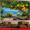 1pc 2D flat polyester Nordic style natural landscape pattern banner suitable for living room/bedroom/kitchen/office/balcony