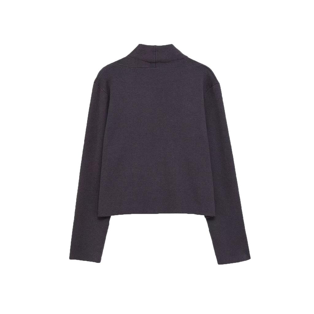 European and American style, new women's fashion, versatile cross-border foreign trade casual V-neck knit jacket