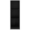 Bookshelf Room Divider Black 36x33x110 cm Solid Pine Wood