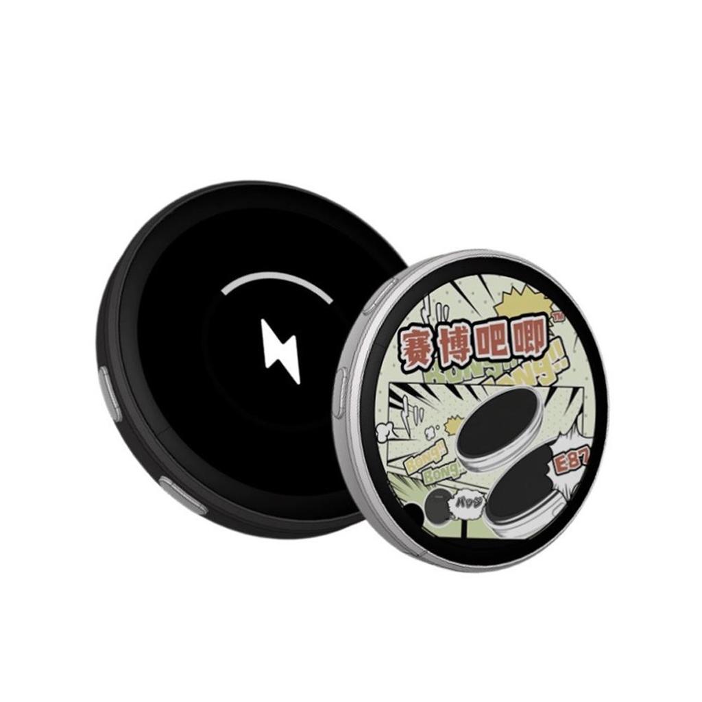 Dynamic Electronic Badge Anime Merchandise Digital Display Badge with Touch Control for Uploading Photos GIFs and Videos