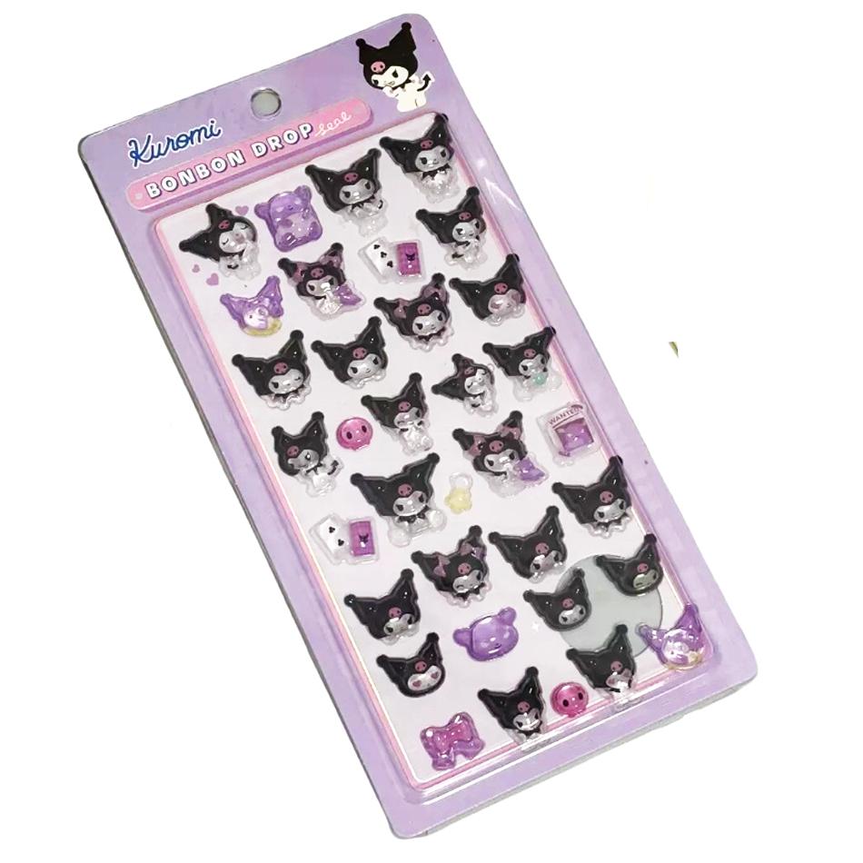 Wholesale Anime Sanrio Hellokitty Kuromi Hangyodon Cinnamoroll 3Dtransparent Jelly Sticker Crystal Decorative Stickers Toys