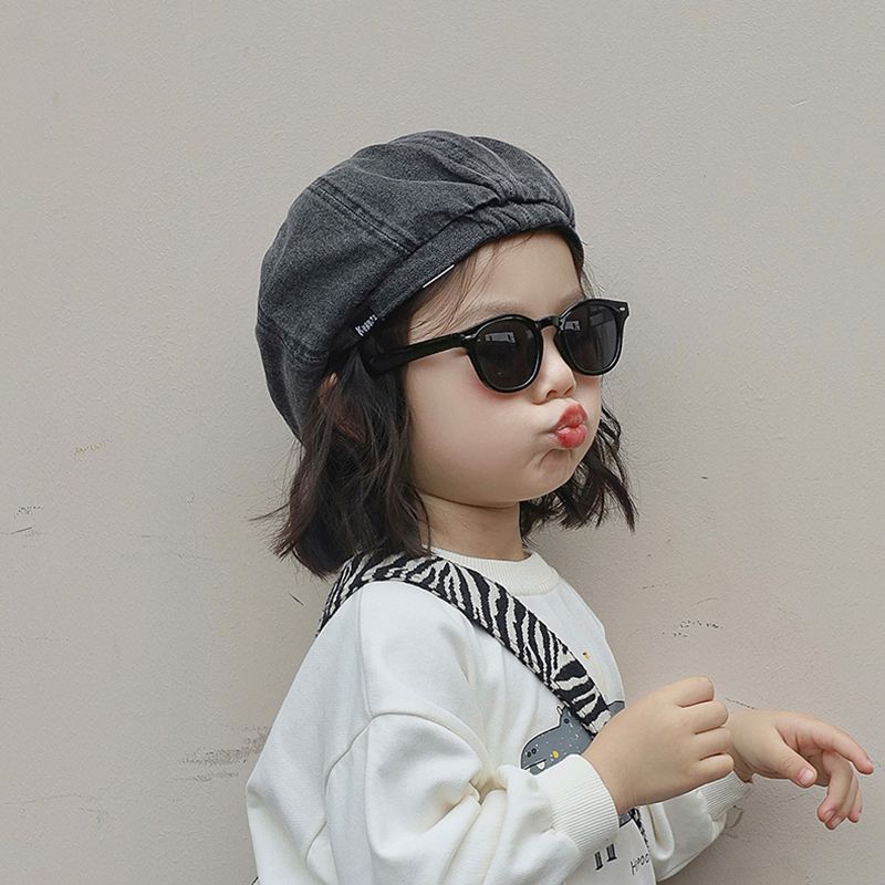 Autumn Beret Cap for Boys and Girls Western-Style Character Hat for Children Casual Wear In Spring and Fall