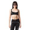 Off White Womens/Ladies Scoop Neck Snug Fit Sports Bra