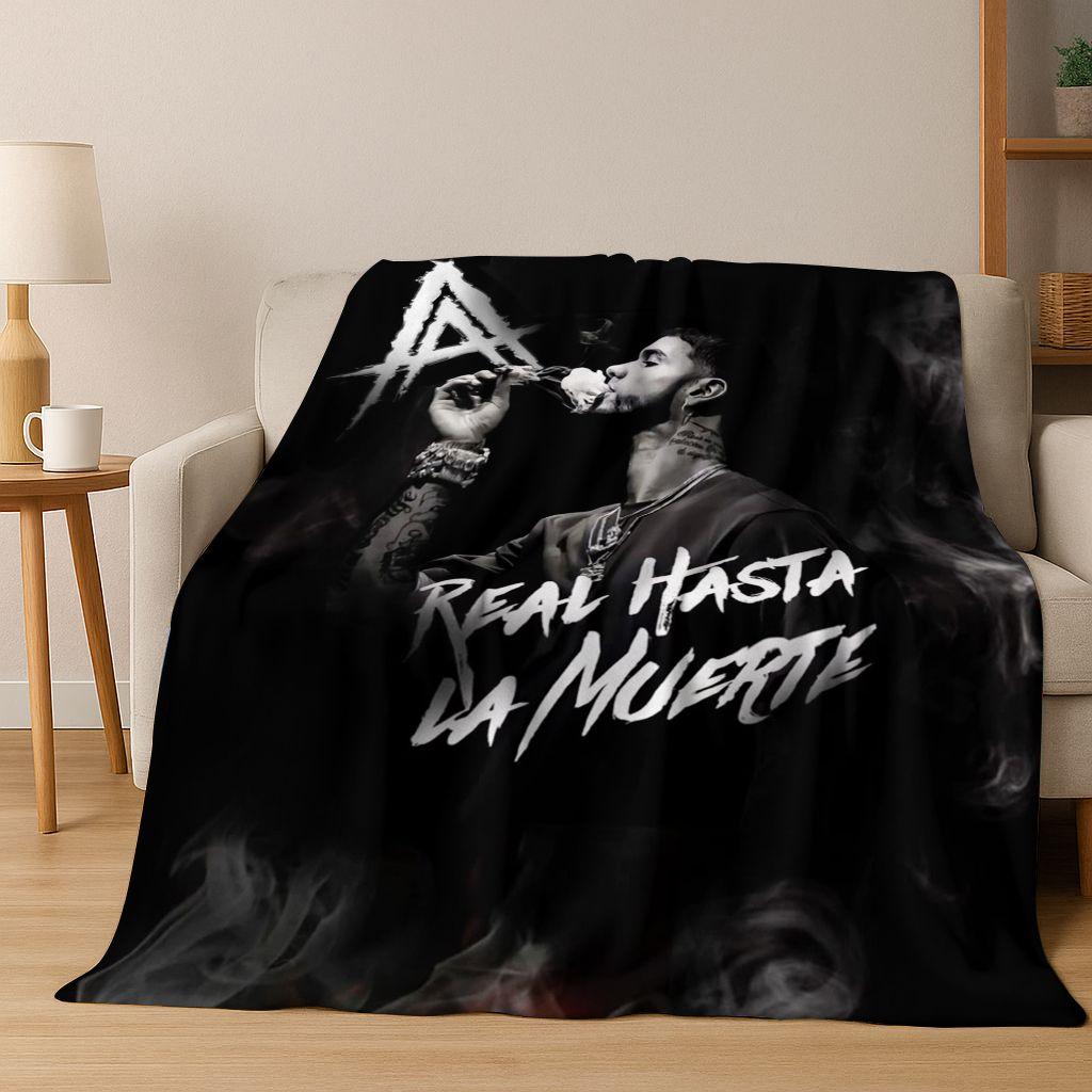26 Style Anuel AA Hip Hop Rapper Singer Flannel Blanket,Warm and Cozy Soft Throw Blanket for Home Bedroom Bed Sofa Cover Kid
