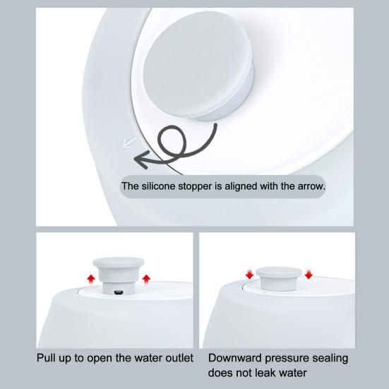Foldable Dog Water Bottle Portable Leak-Proof Water Dispenser with Drinking Bowl Silicone